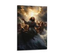 XKUGA Christian Poster Religious Beliefs Jesus Peace Poster Decorative Painting Canvas Wall Posters And Art Picture Print Modern Family Bedroom Decor Posters 12x18inch(30x45cm)