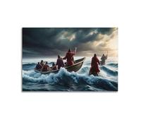 XKUGA Christian Poster Religious Beliefs Jesus Peace Poster Decorative Painting Canvas Wall Posters And Art Picture Print Modern Family Bedroom Decor Posters 12x18inch(30x45cm)