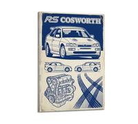 XKUGA Classic Rally Legend Car Poster Escort RS Cosworth Modern Decorative Canvas Prints - Ideal Wall Art for Family, Man Cave, Game Room, Boys & Girls Bedroom 12x18inch(30x45cm)