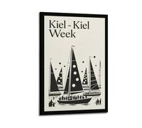 XKUGA Europe Retro Travel Poster Germany Kiel Week Festival Poster Decorative Painting Canvas Wall Posters And Art Picture Print Modern Family Bedroom Decor Posters 20x30inch(50x75cm)