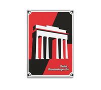 XKUGA European Retro Travel Poster Berlin Brandenburg Gate Poster Decorative Painting Canvas Wall Posters And Art Picture Print Modern Family Bedroom Decor Posters 20x30inch(50x75cm)