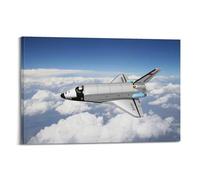 XKUGA Galaxy Space Exploration Shuttle Poster Sci Fi Cosmic Modern Decorative Canvas Prints - Ideal Wall Art for Family, Man Cave, Game Room, Boys & Girls Bedroom 16x24inch(40x60cm)