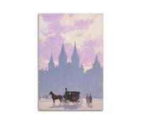 XKUGA Gothic Cityscape Vintage Travel Poster European Architecture Poster Decorative Painting Canvas Wall Posters And Art Picture Print Modern Family Bedroom Decor Posters 12x18inch(30x45cm)