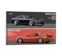 XKUGA JDM Car Poster 240Z And 300ZX Japanese Sport Car Poster Decorative Painting Canvas Wall Posters And Art Picture Print Modern Family Bedroom Decor Posters 12x18inch(30x45cm)