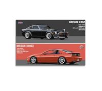 XKUGA JDM Car Poster 240Z And 300ZX Japanese Sport Car Poster Decorative Painting Canvas Wall Posters And Art Picture Print Modern Family Bedroom Decor Posters 16x24inch(40x60cm)