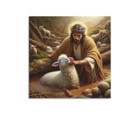 XKUGA Jesus And The Flock Religious Poster Poster Decorative Painting Canvas Wall Posters And Art Picture Print Modern Family Bedroom Decor Posters 28x28inch(70x70cm)