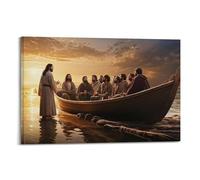 XKUGA Jesus Poster Jesus Loves The World Poster Decorative Painting Canvas Wall Posters And Art Picture Print Modern Family Bedroom Decor Posters 16x24inch(40x60cm)