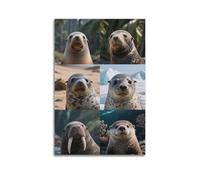 XKUGA Marine Mammals Poster Polar Seals Tropical Sea Poster Decorative Painting Canvas Wall Posters And Art Picture Print Modern Family Bedroom Decor Posters 12x18inch(30x45cm)