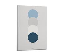 XKUGA Minimalist Zen Poster Breath Circles Calm Healing Meditation Modern Decorative Canvas Prints - Ideal Wall Art for Family, Man Cave, Game Room, Boys & Girls Bedroom 12x18inch(30x45cm)