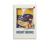 XKUGA Mount Bromo Indonesia Volcano Exploration Poster Modern Decorative Canvas Prints - Ideal Wall Art for Family, Man Cave, Game Room, Boys & Girls Bedroom 20x30inch(50x75cm)