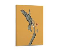XKUGA Ocean Animal Conservation Poster Surreal Crocodile Anatomy Modern Decorative Canvas Prints - Ideal Wall Art for Family, Man Cave, Game Room, Boys & Girls Bedroom 16x24inch(40x60cm)