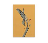 XKUGA Ocean Animal Conservation Poster Surreal Crocodile Anatomy Modern Decorative Canvas Prints - Ideal Wall Art for Family, Man Cave, Game Room, Boys & Girls Bedroom 16x24inch(40x60cm)