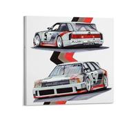 XKUGA Rally Car Poster 90 Quattro GTO Performance Racing Poster Decorative Painting Canvas Wall Posters And Art Picture Print Modern Family Bedroom Decor Posters 20x20inch(50x50cm)