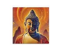 XKUGA Religion Artwork Poster The Giant Buddha Poster Decorative Painting Canvas Wall Posters And Art Picture Print Modern Family Bedroom Decor Posters 12x12inch(30x30cm)