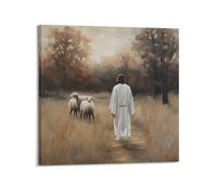 XKUGA Religion Poster Christianity Great Jesus 3 Poster Decorative Painting Canvas Wall Posters And Art Picture Print Modern Family Bedroom Decor Posters 20x20inch(50x50cm)