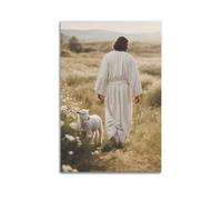 XKUGA Religion Poster Christianity Great Jesus Poster Decorative Painting Canvas Wall Posters And Art Picture Print Modern Family Bedroom Decor Posters 20x30inch(50x75cm)