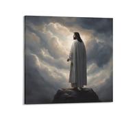 XKUGA Religion Poster Christianity Great Jesus Poster Decorative Painting Canvas Wall Posters And Art Picture Print Modern Family Bedroom Decor Posters 28x28inch(70x70cm)