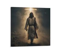 XKUGA Religion Poster Christianity Great Jesus Poster Decorative Painting Canvas Wall Posters And Art Picture Print Modern Family Bedroom Decor Posters 12x12inch(30x30cm)
