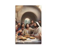 XKUGA Religion Poster Jesus And The World Poster Decorative Painting Canvas Wall Posters And Art Picture Print Modern Family Bedroom Decor Posters 24x36inch(60x90cm)