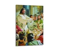 XKUGA Religion Poster Jesus And The World Poster Decorative Painting Canvas Wall Posters And Art Picture Print Modern Family Bedroom Decor Posters 16x24inch(40x60cm)