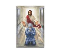 XKUGA Religion Poster Jesus Blesses Our Medical Heroes Poster Decorative Painting Canvas Wall Posters And Art Picture Print Modern Family Bedroom Decor Posters 20x30inch(50x75cm)