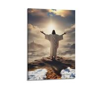 XKUGA Religion Poster Jesus Christ Poster Decorative Painting Canvas Wall Posters And Art Picture Print Modern Family Bedroom Decor Posters 24x36inch(60x90cm)
