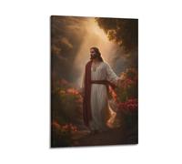 XKUGA Religion Poster Jesus in The Garden Poster Decorative Painting Canvas Wall Posters And Art Picture Print Modern Family Bedroom Decor Posters 20x30inch(50x75cm)