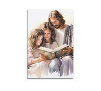XKUGA Religion Poster Jesus Taught The Little Children Poster Decorative Painting Canvas Wall Posters And Art Picture Print Modern Family Bedroom Decor Posters 20x30inch(50x75cm)