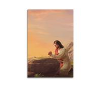 XKUGA Religion Poster Jesus The Prayer Poster Decorative Painting Canvas Wall Posters And Art Picture Print Modern Family Bedroom Decor Posters 12x18inch(30x45cm)