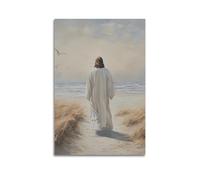 XKUGA Religion Poster Jesus Who Walked Away Poster Decorative Painting Canvas Wall Posters And Art Picture Print Modern Family Bedroom Decor Posters 12x18inch(30x45cm)