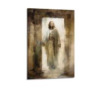 XKUGA Religion Poster The Great Jesus The Savior Poster Decorative Painting Canvas Wall Posters And Art Picture Print Modern Family Bedroom Decor Posters 20x30inch(50x75cm)