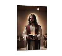 XKUGA Religion Poster The Great Jesus The Savior Poster Decorative Painting Canvas Wall Posters And Art Picture Print Modern Family Bedroom Decor Posters 16x24inch(40x60cm)