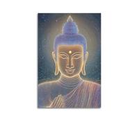 XKUGA Religious Artwork Poster The Meditating Buddha Poster Decorative Painting Canvas Wall Posters And Art Picture Print Modern Family Bedroom Decor Posters 20x30inch(50x75cm)