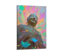 XKUGA Religious Buddhism Artwork Poster The Great Buddha Poster Decorative Painting Canvas Wall Posters And Art Picture Print Modern Family Bedroom Decor Posters 24x36inch(60x90cm)