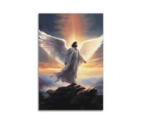 XKUGA Religious Poster Jesus Christ Holy Spirit Coming Poster Decorative Painting Canvas Wall Posters And Art Picture Print Modern Family Bedroom Decor Posters 16x24inch(40x60cm)