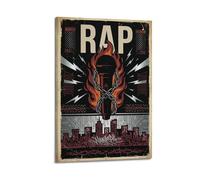 XKUGA Retro Chains Hardcore Underground Rap Music Poster Modern Decorative Canvas Prints - Ideal Wall Art for Family, Man Cave, Game Room, Boys & Girls Bedroom 16x24inch(40x60cm)