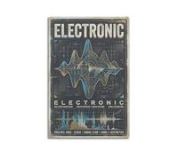 XKUGA Retro Electronic Music Synthesis Signal Flow Poster Modern Decorative Canvas Prints - Ideal Wall Art for Family, Man Cave, Game Room, Boys & Girls Bedroom 24x36inch(60x90cm)