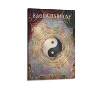 XKUGA Retro Feng Shui Yin Yang Bagua Harmony Zen Poster Modern Decorative Canvas Prints - Ideal Wall Art for Family, Game Room, Kids, Boys & Girls Bedroom 24x36inch(60x90cm)