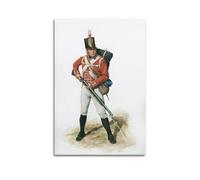 XKUGA Retro Napoleonic War Poster British Red Coat Infantry Modern Decorative Canvas Prints - Ideal Wall Art for Family, Man Cave, Game Room, Boys & Girls Bedroom 12x18inch(30x45cm)