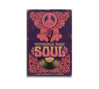 XKUGA Retro Psychedelic Music Poster 70s Hippie Aesthetic Modern Decorative Canvas Prints - Ideal Wall Art for Family, Man Cave, Game Room, Boys & Girls Bedroom 20x30inch(50x75cm)