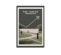 XKUGA Retro Travel Poster Germany Berlin Wall Memorial Park Poster Decorative Painting Canvas Wall Posters And Art Picture Print Modern Family Bedroom Decor Posters 24x36inch(60x90cm)