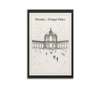 XKUGA Retro Travel Poster Germany Dresden Zwinger Palace Poster Decorative Painting Canvas Wall Posters And Art Picture Print Modern Family Bedroom Decor Posters 20x30inch(50x75cm)