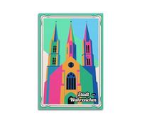 XKUGA Retro Travel Poster Kölner Dom Gothic Architecture Poster Decorative Painting Canvas Wall Posters And Art Picture Print Modern Family Bedroom Decor Posters 16x24inch(40x60cm)