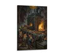 XKUGA Surreal Vintage Animal Poster Productivity Machine Sacrifice Modern Decorative Canvas Prints - Ideal Wall Art for Family, Man Cave, Game Room, Boys & Girls Bedroom 16x24inch(40x60cm)