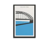 XKUGA Travel Poster Germany Frankfurt Am Main Iron Bridge Poster Decorative Painting Canvas Wall Posters And Art Picture Print Modern Family Bedroom Decor Posters 12x18inch(30x45cm)