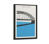 XKUGA Travel Poster Germany Frankfurt Am Main Iron Bridge Poster Decorative Painting Canvas Wall Posters And Art Picture Print Modern Family Bedroom Decor Posters 16x24inch(40x60cm)