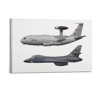 XKUGA USAF Cold War Military Aviation Poster E-3G B-1B Lancer Modern Decorative Canvas Prints - Ideal Wall Art for Family, Man Cave, Game Room, Boys & Girls Bedroom 20x30inch(50x75cm)