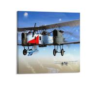 XKUGA Vintage First World War Fighter Plane Poster Gotha GIV over London Poster Decorative Painting Canvas Wall Posters And Art Picture Print Modern Family Bedroom Decor Posters 16x16inch(40x40cm)