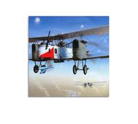 XKUGA Vintage First World War Fighter Plane Poster Gotha GIV over London Poster Decorative Painting Canvas Wall Posters And Art Picture Print Modern Family Bedroom Decor Posters 20x20inch(50x50cm)