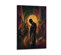 XKUGA Vintage Harlem Music Poster Jazz Legendary Trumpeter Modern Decorative Canvas Prints - Ideal Wall Art for Family, Man Cave, Game Room, Boys & Girls Bedroom 24x36inch(60x90cm)